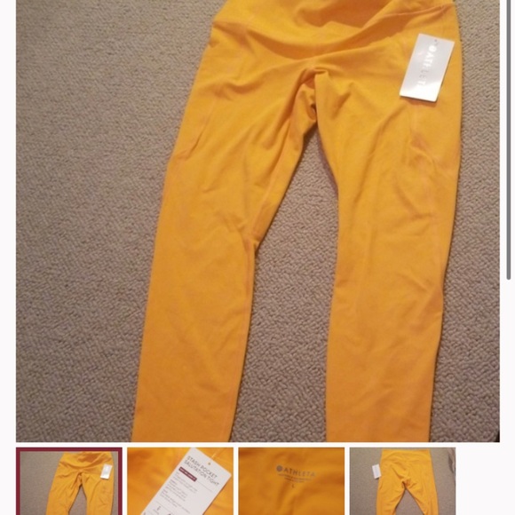 Athleta Orange Sun Salutation legging - Picture 2 of 2